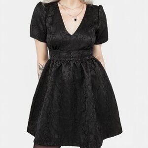 Disturbia Fracture V-Neck Mini Dress